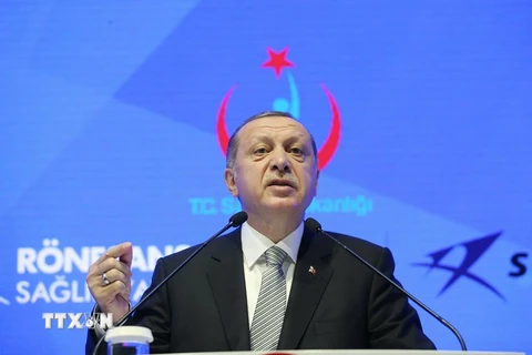 Tổng thống Thổ Nhĩ Kỳ Recep Tayyip Erdogan. (Nguồn: EPA/TTXVN)