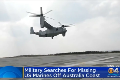 [Video] Mỹ nỗ lực trục vớt máy bay quân sự rơi ngoài khơi Australia