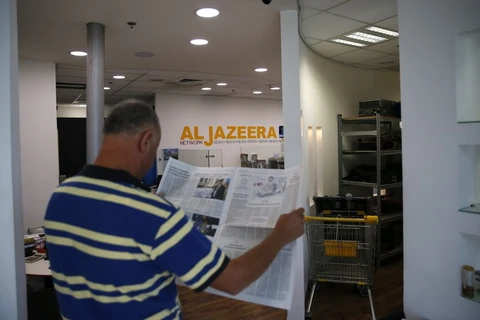 Văn phòng kênh al-Jazeera ở Jerusalem ngày 31/7. (Nguồn: AFP/TTXVN)