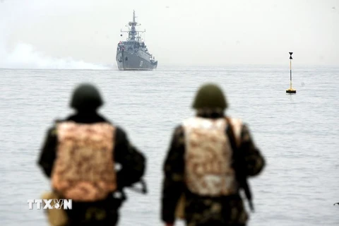 Binh sỹ hải quân Ukraine. (Nguồn: AFP/TTXVN)