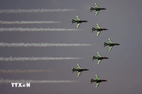 Màn trình diễn của Không quân Pakistan trong ngày Độc lập. (Nguồn: AFP/TTXVN)