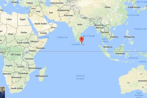Cảng Hambantota, nơi Trung Quốc sẽ khai thác trong vòng 99 năm. (Nguồn: Google Map)