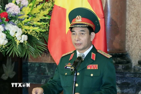 Tổng Tham mưu trưởng, Thứ trưởng Bộ Quốc phòng, Thượng tướng Phan Văn Giang, (Ảnh: Nhan Sáng/TTXVN)