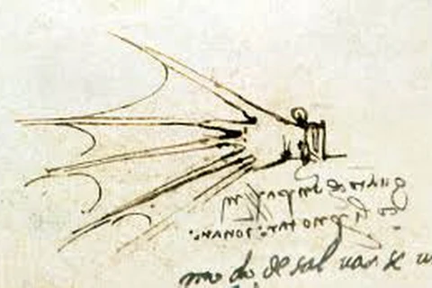 Thiết kế bộ chân nhái của danh họa Leonardo da Vinci. (Nguồn: fineartamerica.com)