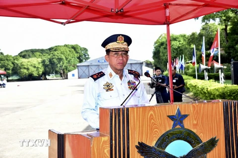 Tổng Tư lệnh các lực lượng vũ trang Myanmar Min Aung Hlaing. (Nguồn: EPA/TTXVN)