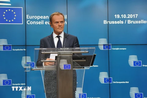  Chủ tịch Hội đồng châu Âu Donald Tusk. (Ảnh: Kim Chung/TTXVN) 