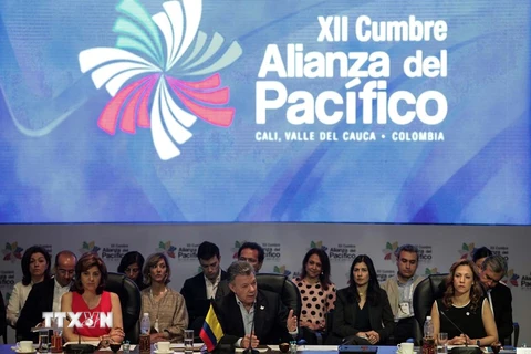 Hội nghị thượng đỉnh Liên minh Thái Bình Dương tại Colombia hồi tháng 7. (Nguồn: THX/TTXVN)