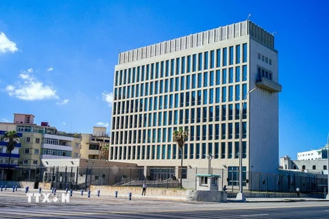 Đại sứ quán Mỹ tại thủ đô La Habana, Cuba. (Nguồn: ABC News/TTXVN)