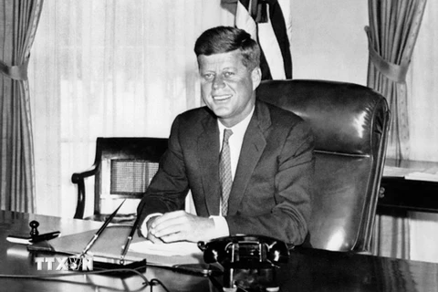 Cố Tổng thống John F. Kennedy tại Nhà Trắng ngày 1/1/1961. (Nguồn: AFP/TTXVN)