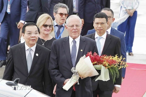 Tổng thống Pedro Pablo Kuczynski dẫn đầu đoàn cấp cao Peru tham dự Tuần lễ Cấp cao APEC 2017 tại Đà Nẵng. (Nguồn: TTXVN) 