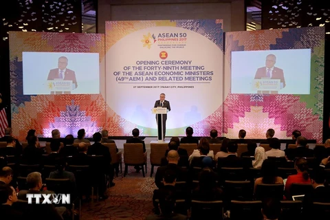  Hội nghị các Bộ trưởng Kinh tế ASEAN lần thứ 49 tại Manila. (Nguồn: AFP/TTXVN)