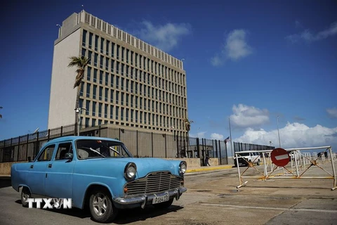 Đại sứ quán Mỹ tại La Habana, Cuba ngày 3/10. (Nguồn: AFP/TTXVN)