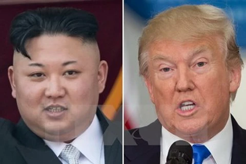 Nhà lãnh đạo Triều Tiên Kim Jong-un và Tổng thống Mỹ Donald Trump. (Nguồn: AFP/TTXVN)