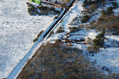 Một bức ảnh chụp từ trên không của đường ống Forties. (Nguồn: thetimes.co.uk)