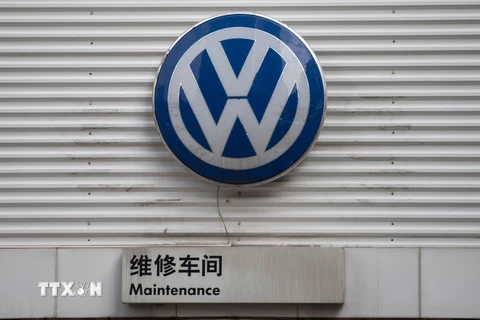 Biểu tượng Volkswagen tại Bắc Kinh, Trung Quốc. (Nguồn: AFP/TTXVN)