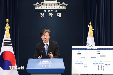 Ông Cho Kuk, Thư ký cấp cao của Tổng thống Moon Jae-in. (Nguồn: Yonhap/TTXVN)
