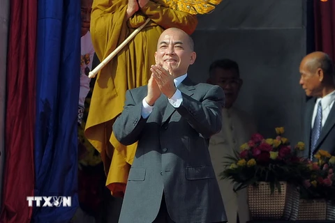 Quốc vương Norodom Sihamoni. (Nguồn: AFP/TTXVN) 