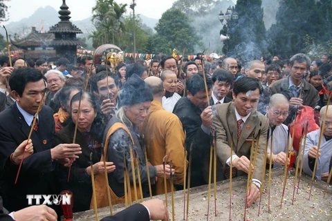 Lễ hội Chùa Hương. (Ảnh: Quý Trung/TTXVN)