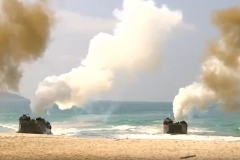 [Video] Binh sỹ Mỹ-Hàn Quốc-Thái Lan tập trận đổ bộ quân sự