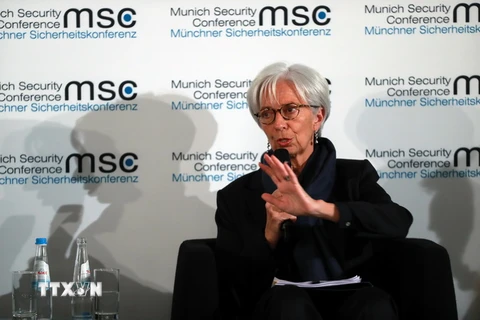 Giám đốc Quỹ Tiền tệ Quốc tế (IMF) Christine Lagarde. (Nguồn: THX/TTXVN) 