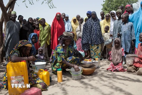 Người dân tại Dikwa, Nigeria ngày 14/2. (Nguồn: AFP/TTXVN)