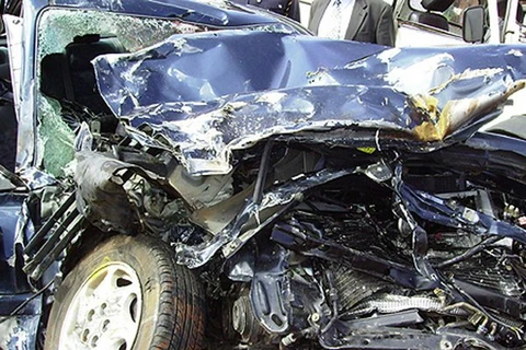 Chiếc xe tại hiện trường sau khi gây ra vụ tai nạn thảm khốc. (Nguồn: nation.co.ke)