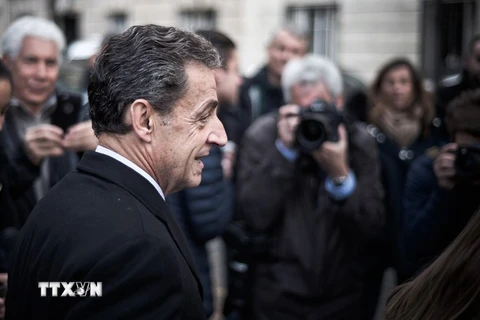 Cựu Tổng thống Nicolas Sarkozy tại Paris, Pháp, ngày 20/11/2016. (Nguồn: THX/TTXVN)