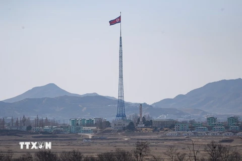  Quang cảnh khu vực làng đình chiến Panmunjom giữa hai miền Triều Tiên ngày 21/2. (Nguồn: AFP/TTXVN)