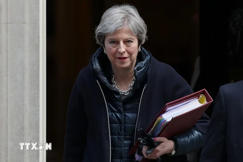 Thủ tướng Anh Theresa May tại London ngày 21/3. (Nguồn: AFP/TTXVN)
