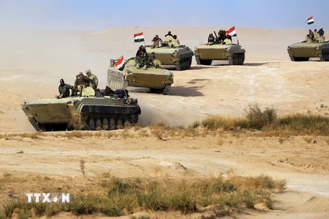 Các lực lượng Iraq được triển khai tại tỉnh Anbar. (Nguồn: AFP/TTXVN)