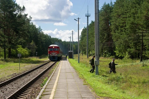Tuyến đường sắt ở Litva. (Nguồn: Sputnik)