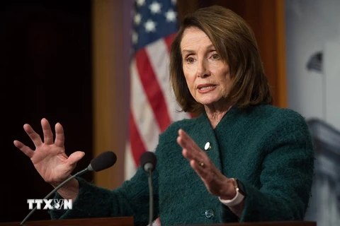 Lãnh đạo phe thiểu số tại Hạ viện Mỹ, Nancy Pelosi. (Nguồn: AFP/TTXVN)
