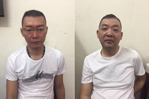 Hai đối tượng Trương Tân Cường, Tiền Hồng Lượng. (Nguồn: baoquangninh.com.vn)