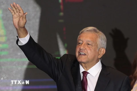 Tổng thống đắc cử Mexico Andres Manuel Lopez Obrador. (Nguồn: EPA/TTXVN)