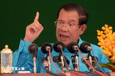 Thủ tướng Campuchia Hun Sen. (Nguồn: AFP/TTXVN)