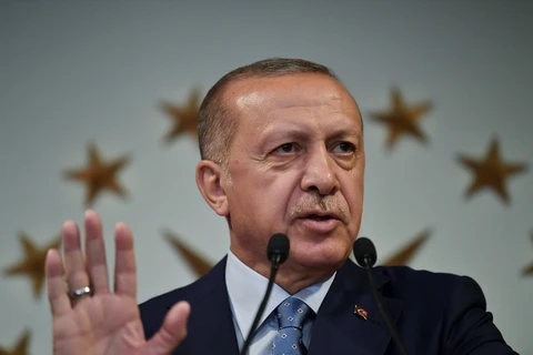  Tổng thống Thổ Nhĩ Kỳ Recep Tayyip Erdogan. (Nguồn: AFP/TTXVN)