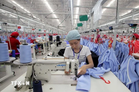 Giá nhân công ở Việt Nam là một trong những lợi thế để thu hút đầu tư thương mại. (Ảnh: Trần Việt/TTXVN)