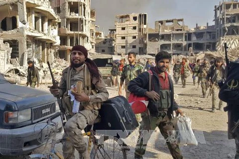 Binh sỹ Syria tại thành phố Deir Ezzor. (Nguồn: AFP/TTXVN)