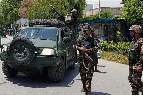 Lực lượng an ninh Afghanistan tại thành phố Jalalabad ngày 28/7. (Ảnh: Reuters)