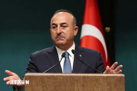  Ngoại trưởng Thổ Nhĩ Kỳ Mevlut Cavusoglu. (Ảnh: AFP/TTXVN)