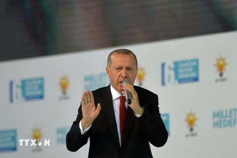  Tổng thống Thổ Nhĩ Kỳ Recep Tayyip Erdogan. (Nguồn: THX/TTXVN)