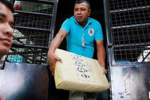 Cảnh sát Thái Lan bắt giữ lô hàng hơn 14 triệu viên ma túy đá. (Nguồn: Reuters)
