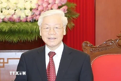 Tổng Bí thư Nguyễn Phú Trọng .(Ảnh: Trí Dũng/TTXVN)