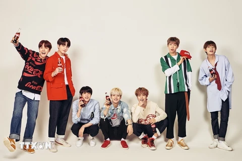 Nhóm nhạc thần tượng Hàn Quốc BTS. (Nguồn: YONHAP/TTXVN)