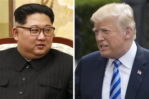Tổng thống Mỹ Donald Trump (phải) và nhà lãnh đạo Triều Tiên Kim Jong-un (trái). (Ảnh: EPA/TTXVN)