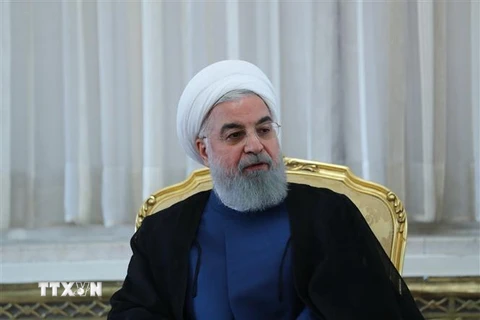 Tổng thống Iran Hassan Rouhani tại cuộc họp ở thủ đô Tehran ngày 14/7. (Ảnh: AFP/TTXVN)