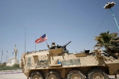 Một chiếc xe quân sự của Mỹ tại thị trấn Amuda, Syria ngày 29/4/2017. (Nguồn: Reuters)