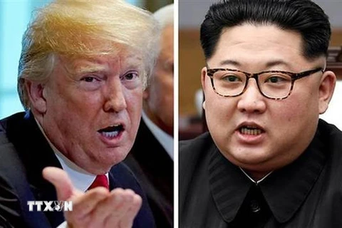 Tổng thống Mỹ Donald Trump và nhà lãnh đạo Triều Tiên Kim Jong-un. (Nguồn: AFP/ TTXVN)