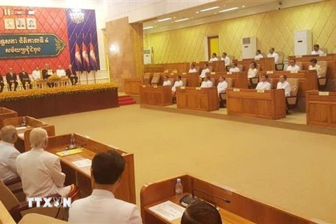 Phiên họp đầu tiên của Thượng viện Campuchia khóa IV ngày 23/4 .(Nguồn: TTXVN)