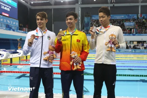Nguyễn Huy Hoàng xuất sắc giành huy chương vàng. (Nguồn: Vietnam+)